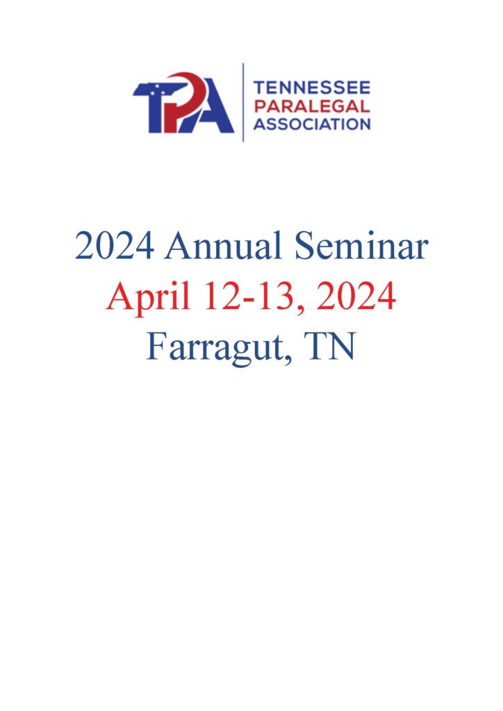 Seminar Brochure 1 - Tennessee Paralegal Association